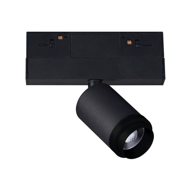 VK Lighting - magnetisch railsysteem - railspot met zoomfunctie - 13,9 x 4,5 x 12,7 cm - 7W LED incl. - 1-10V dimbaar - zwart