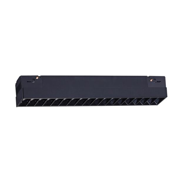 VK Lighting - magnetisch railsysteem - railbalk - 32,8 x 2 x 5,3 cm - 25W dimbare LED incl. - 1-10V dimbaar - zwart