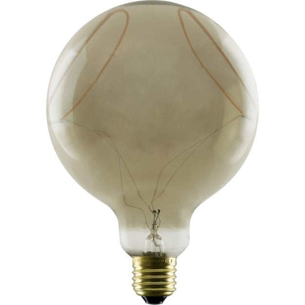 Segula LED lamp - Illusion Globe Two Crescent Cat & Eye - Ø 12,5 x 18 cm - E27 - 8W dimbaar - 1900K - gerookt