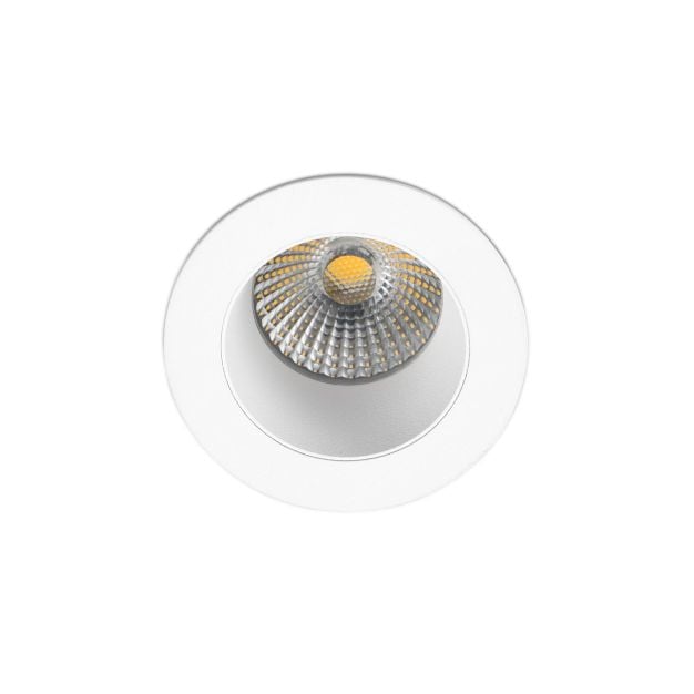 Faro Clear - inbouwspot - Ø 70 mm, Ø 60 mm inbouwmaat - 7W dimbare LED incl. - IP65 - mat wit