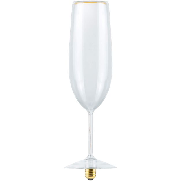 Segula LED lamp - Floating Champagne - Ø 8 x 35 cm - E27 - 4W dimbaar - 2200K - transparant