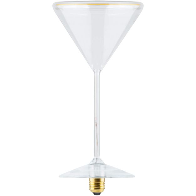 Segula LED lamp - Floating Martini - Ø 12 x 25 cm - E27 - 6W dimbaar - 2200K - transparant