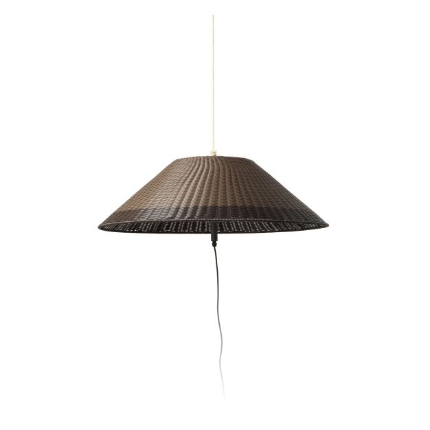 Faro Saigon - draagbare lamp met stekker - Ø 35 x 30,5 cm - IP65 - bruin