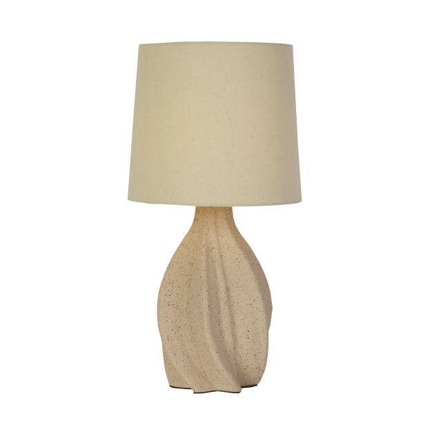 Searchlight Twist - tafellamp - Ø 23 x 46 cm - beige