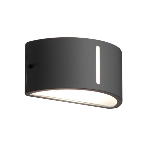 Lutec Bonn - buiten wandlamp - 26 x 11 x 12 cm -  IP54 - antraciet grijs