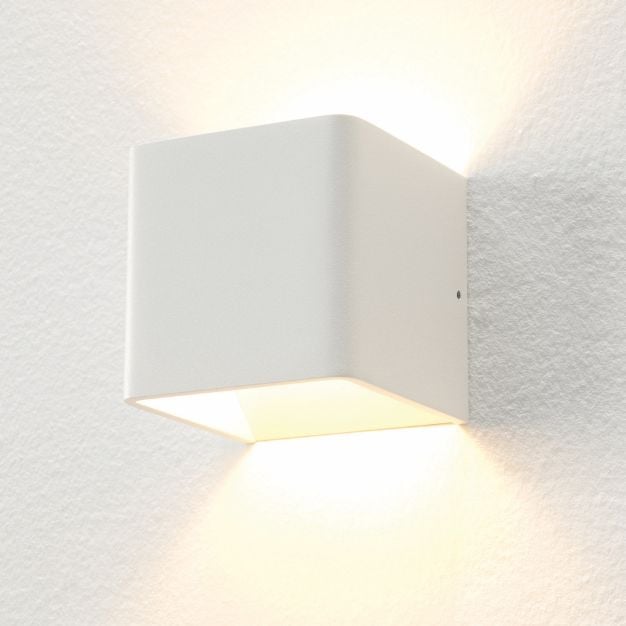 Artdelight Fulda - wandverlichting - 10 x 10 x 10 cm - 6W dimbare LED incl. - dim to warm - wit