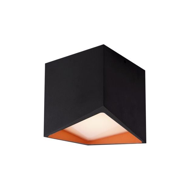 Artdelight Kiel - buiten plafondverlichting - 10 x 10 x 11 cm - 12W dimbare LED incl. - IP54 - zwart