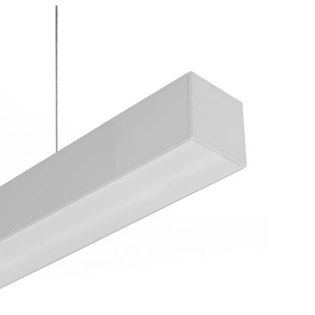 Lichtkoning Line - hanglamp - 58 x 5,3 x 5,3 cm - 16W LED incl. - alu - dimbaar met afstandsbediening - warm witte lichtkleur (2700K)