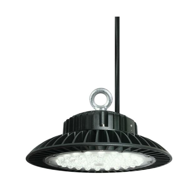 ONE Light Industrial LED UFO - buiten hanglamp - Ø 35 x 18 cm - 200W LED incl. - IP65 - zwart - witte lichtkleur