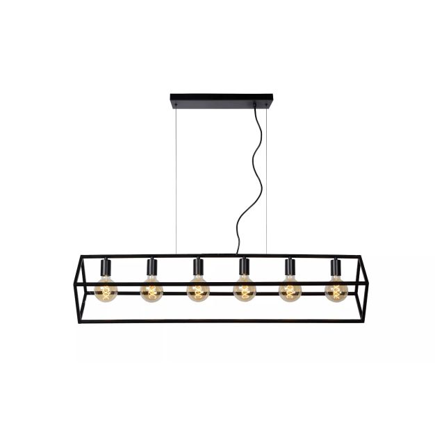 Lucide Fabian - hanglamp - 120 x 25 x 161 cm - zwart