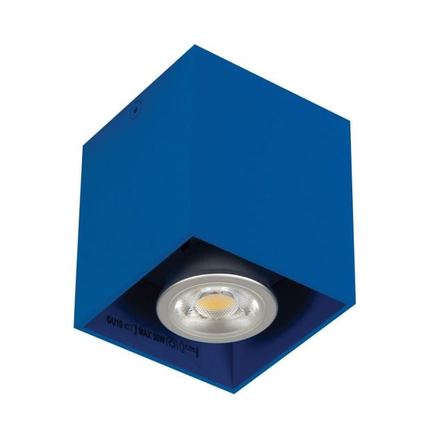 VK Simio Square - opbouwspot - 8,2 x 8,2 x 9,5 cm - donker blauw