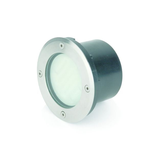 Faro Lio - ronde grondspot voor buiten - Ø 120 mm, Ø 90 mm inbouwmaat - 6W LED incl. - IP67 - satijn inox