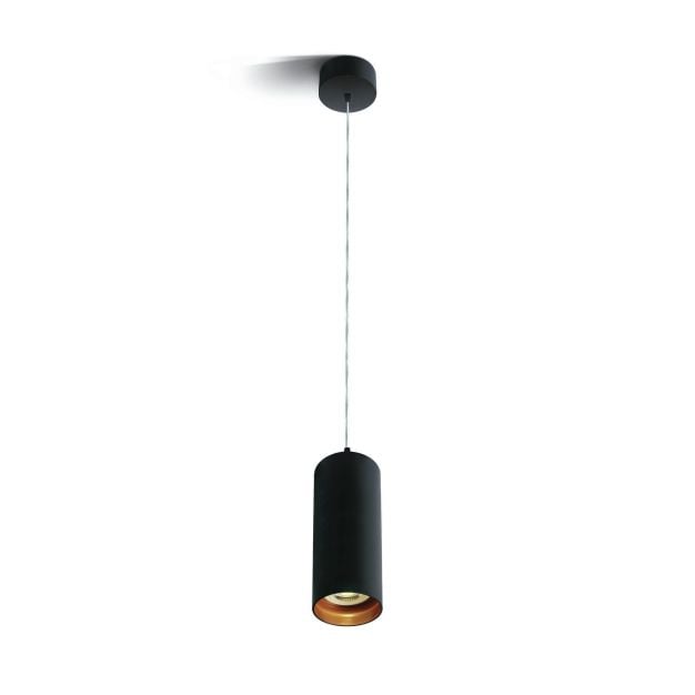 ONE Light Cylinder - hanglamp - Ø 6,8 x 146,5 cm - zwart