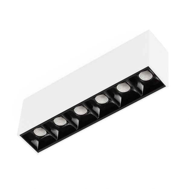 Faro Neso Point-6 - armatuur voor magnetische rail - 16,4 x 3,4 x 5,6 cm - 8W DALI dimbare LED warm wit (3000K) incl. - 34° lichtbundel - wit