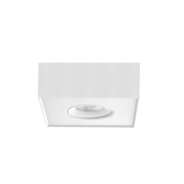 Artdelight Brooklyn1 - opbouwspot - 13,5 x 13,5 x 6 cm - 8W dim to warm LED incl. - wit 