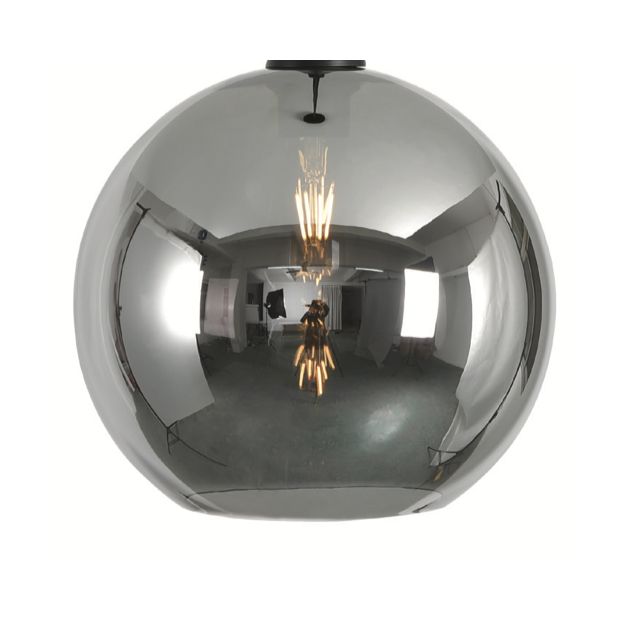 getuige Geen Speels Artdelight Marino - glazen kap hanglamp -Ø 30 x 27,5 cm - gerookt glas