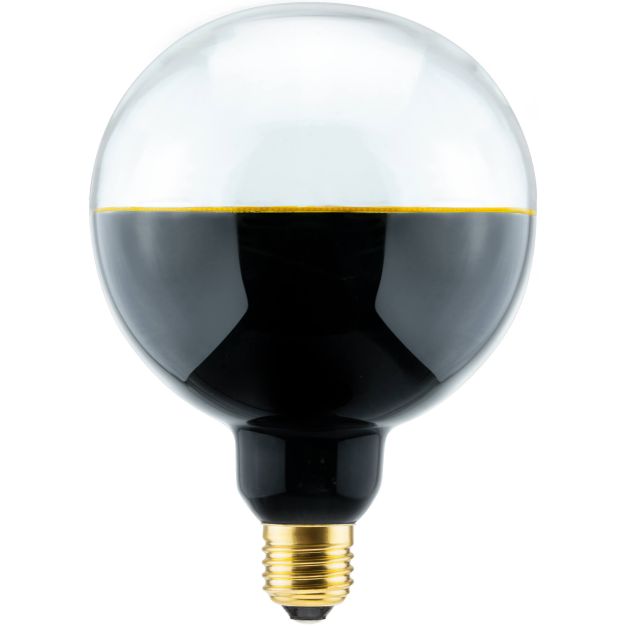 Segula LED lamp - 2Tone Globe - Ø 12,7 x 18 cm - E27 - 5W dimbaar - 1900K - zwart en transparant