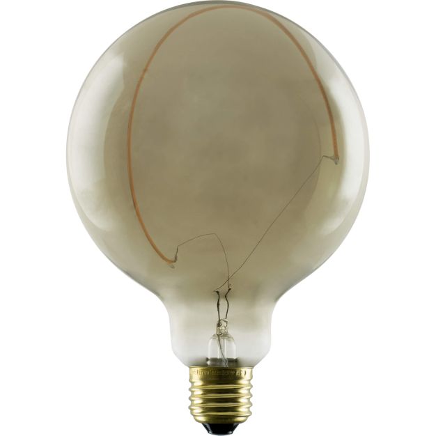 Segula LED lamp - Illusion Globe Crescent Slanting - Ø 12,5 x 18 cm - E27 - 6W dimbaar - 1900K - gerookt