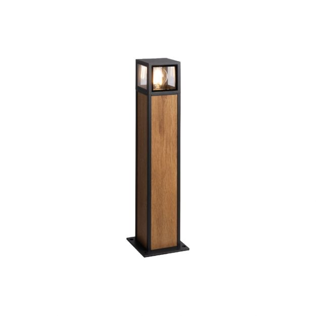 VK Lighting Natu - tuinpaal - 14,5 x 10,4 x 60 cm - IP54 - hout en antraciet