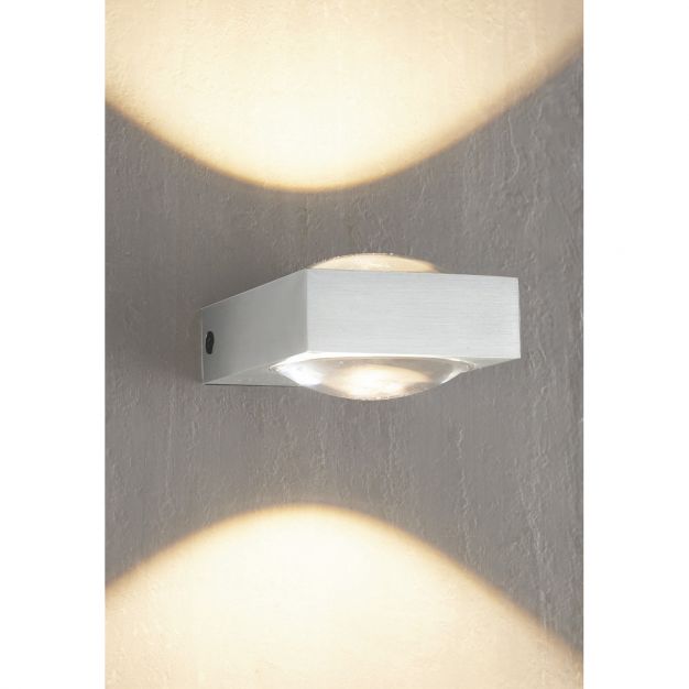 Artdelight Jena - wandverlichting - 9,5 x 7 x 3,5 cm - 2 x 3W dimbare LED incl. - aluminium