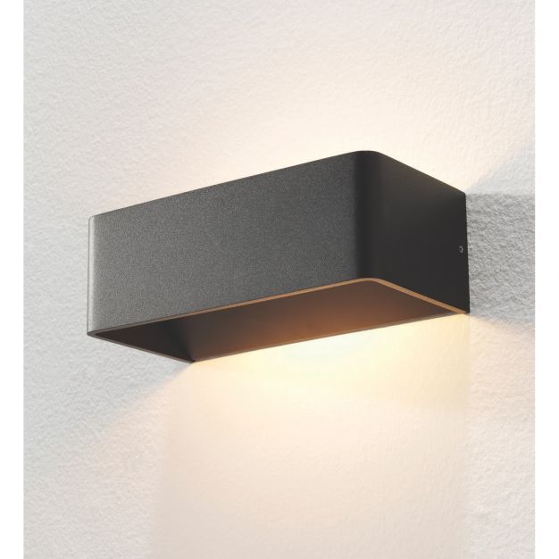 Artdelight Mainz - wandverlichting - 20 x 10 x 7 cm - 2 x 3W dimbare LED incl. - zwart