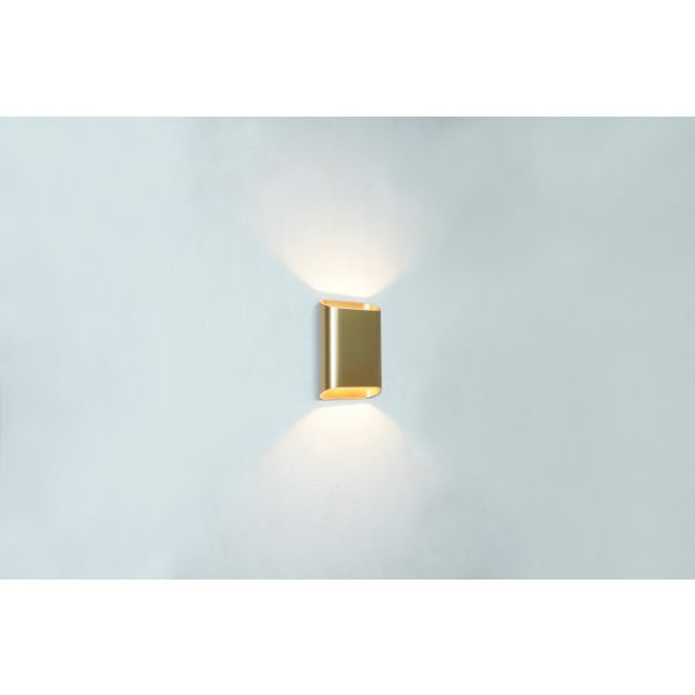 Artdelight Diaz Small - wandverlichting - 4 x 10 x 15 cm - 2 x 3W LED incl. - IP54 - warm goud