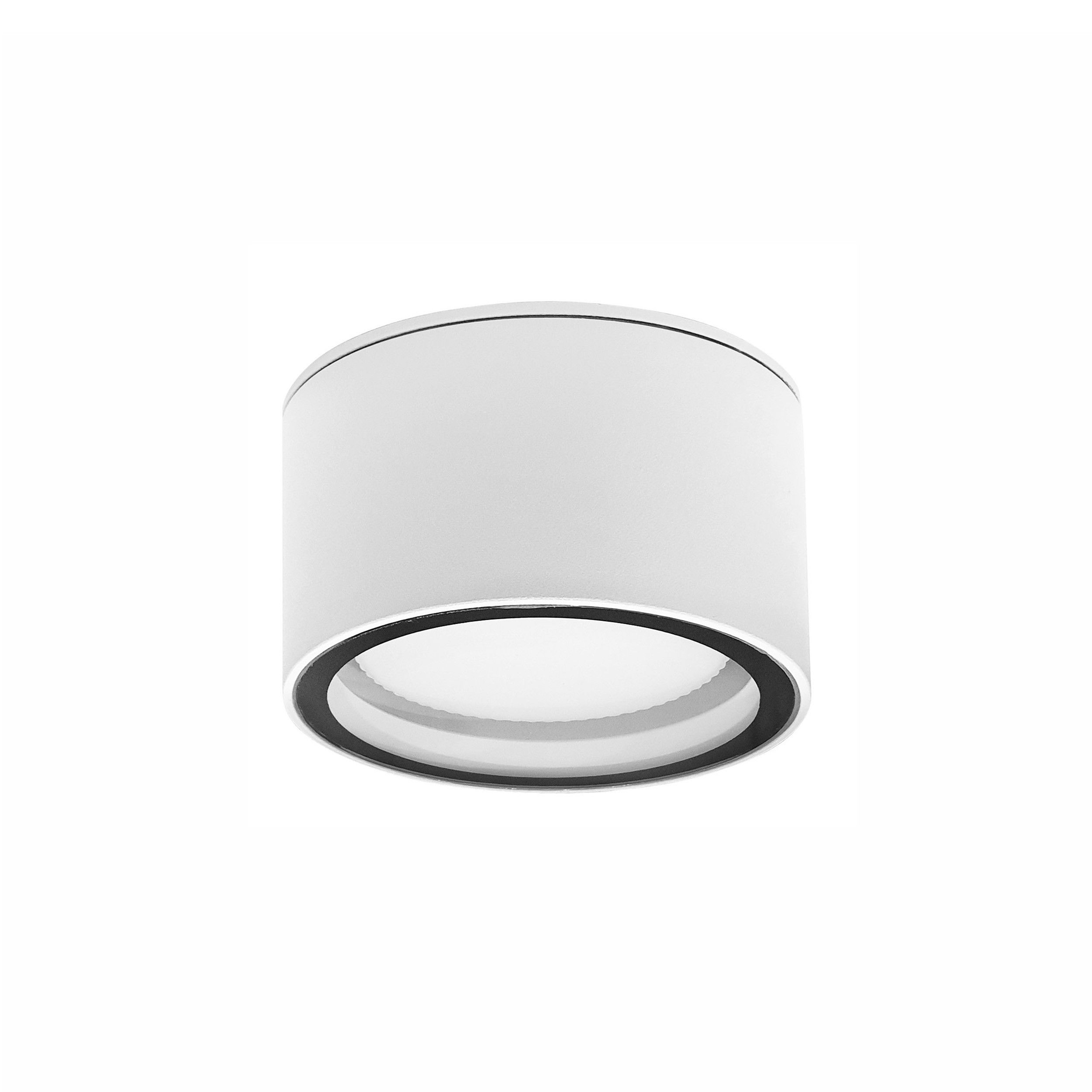 Nova Luce Focus - buiten plafondlamp - Ø 10 x 6,5 cm - IP54 wit Lichtkoning