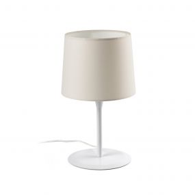 Faro Conga - tafellamp - Ø 25 x 49,5 cm - wit en beige