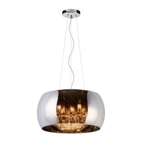 Liever Eik Gevangene Lucide Pearl - hanglamp - Ø 50 x 145 cm - chroom | Lichtkoning