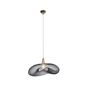 Maxlight Breezy - hanglamp - 66 x 45 x 160 cm - mat zwart en goud