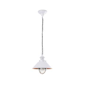 Faro Nautica - hanglamp - Ø 26 x 101,5 cm - IP44 - wit en koper