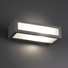 Faro Natron - wandverlichting - 28 x 12 x 7 cm - IP54 - donkergrijs