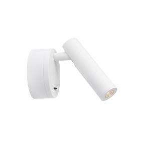 Nova Luce Clip - wandlamp met schakelaar - 8 x 3,4 x 11 cm - 3W LED incl. - wit