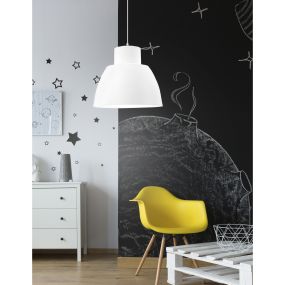 Nova Luce Vince - hanglamp - Ø 40 x 130 cm - wit