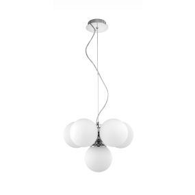 Nova Luce Pallone - hanglamp - Ø 40 x 115 cm - opaal