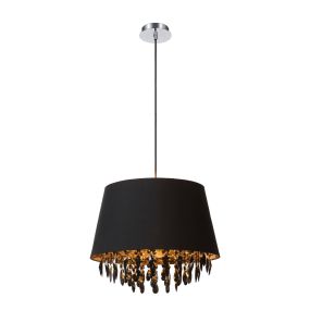 Lucide Dolti II - hanglamp - Ø 45 x 163 cm - zwart