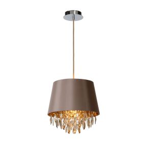 Lucide Dolti - hanglamp - Ø 30,5 x 139 cm - taupe