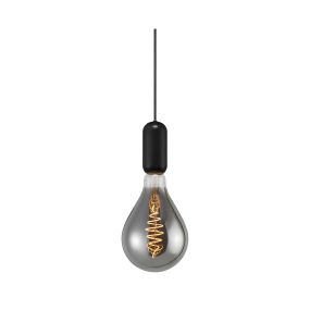 Nordlux Notti - hanglamp - Ø 6 x 212,5 cm - zwart en mokka