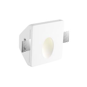 Nova Luce Cirocco - inbouw wandverlichting - 10 x 10 cm - 1W LED incl. - wit gips