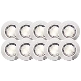 Brilliant Kozi 30 - set van 10 - inbouwspots - Ø 30 mm, Ø 22 mm inbouwmaat - 0,15W LED incl. - IP44 - warm wit (laatste stuks!)