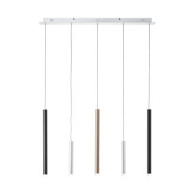 Brilliant Cembalo - hanglamp - 89 x 8,5 x 120 cm - 3 stappen dimmer - 5 x 4W LED incl. - meerkleurig (stockopruiming!)