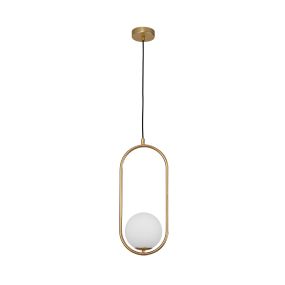 Nova Luce Obitar - hanglamp - 20 x 15 x 120 cm - messing goud