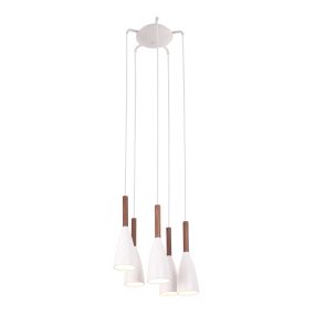 Maxlight Soft - hanglamp - Ø 50 x 120 cm - wit en bruin