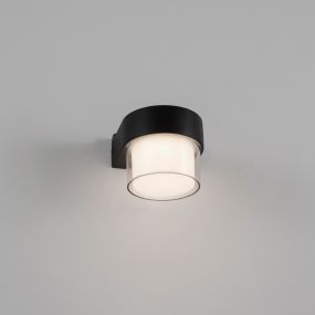 Nova Luce Darf - buiten wandverlichting - 9,5 x 10,5 x 8,5 cm - 5W LED incl. - IP65 - zandzwart