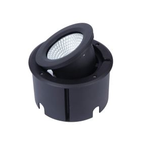 Lutec Arctic - grondspot voor buiten - Ø 18 cm - 12,5W LED incl. - IP67 - zwart