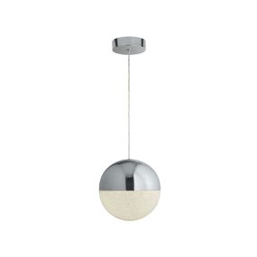 Searchlight Marbles - hanglamp - Ø 25 x 150 cm - 18W dimbare LED incl. - chroom