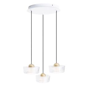 Maxlight Lipari - hanglamp - Ø 35 x 180 cm - 22W LED incl. - geborsteld goud