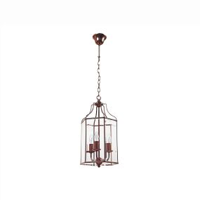 Nova Luce Fiorino - hanglamp - Ø 26 x 95 cm - rose goud