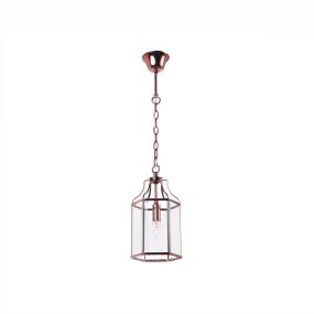 Nova Luce Fiorino - hanglamp - Ø 19 x 80 cm - rose goud