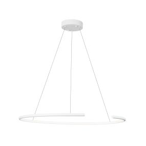 Nova Luce Breda - hanglamp - Ø 70 x 200 cm - 30W LED incl. - zandwit